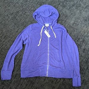 NWT Sundry Purple zip hoodie